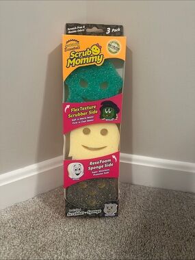NWT Halloween Scrub Mommy  3-Pack Smiley Character Sponges ghost/witch/werewolf